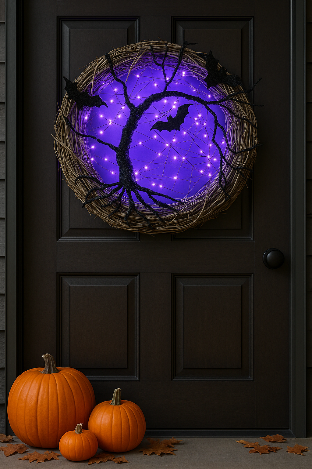 Halloween LED Wreath – Door Decoration